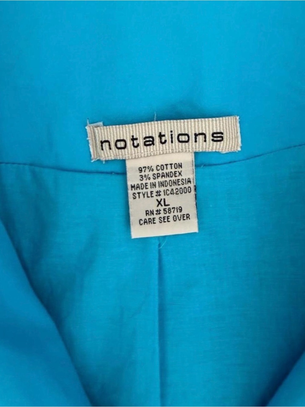 Notations Teal Two-Button Women's Blazer - Picture 3 of 4